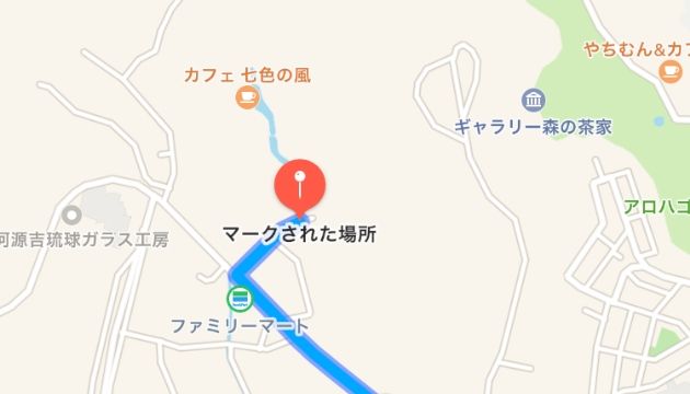 カフェ七色の風マップ