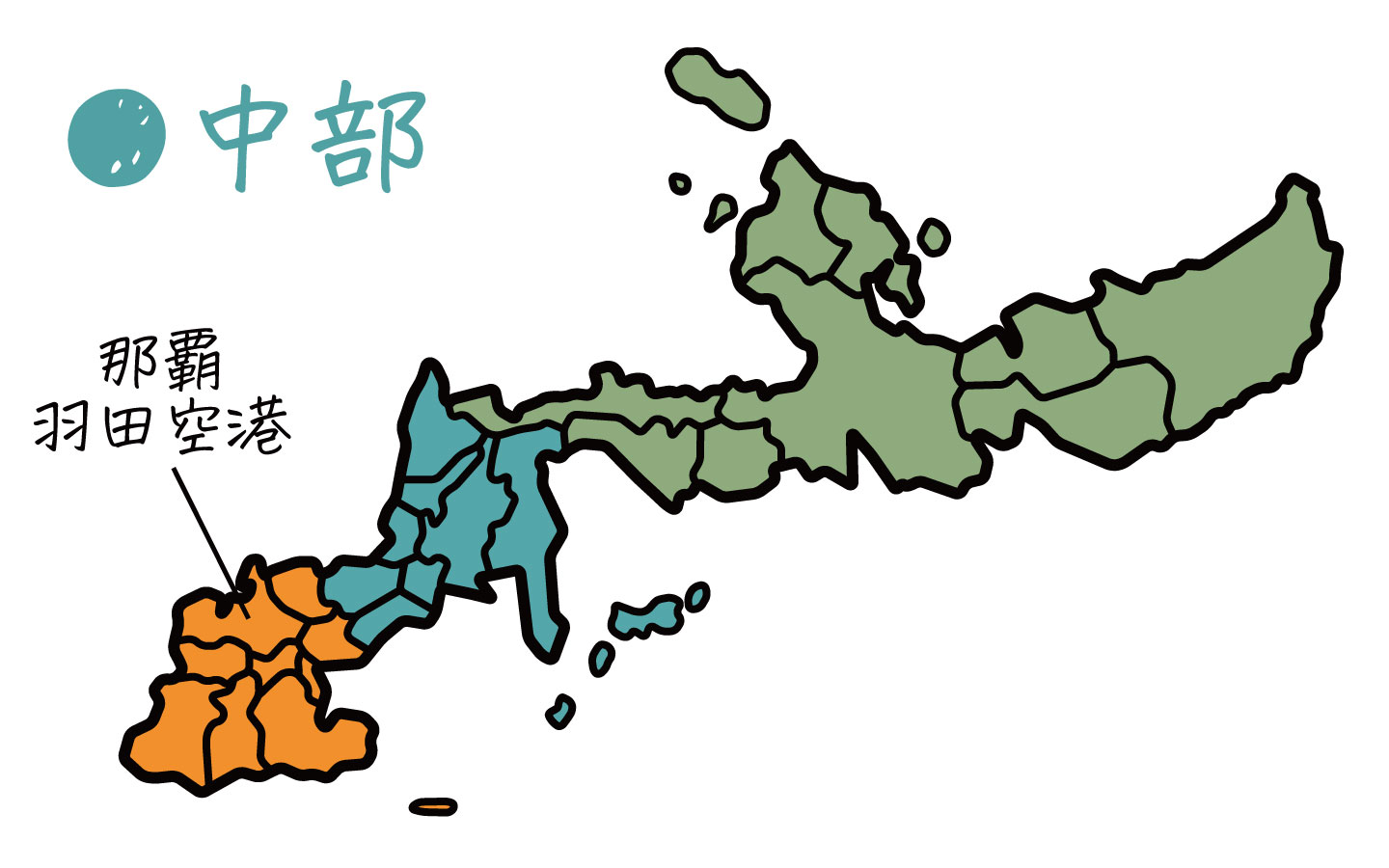 沖縄 中部の地図