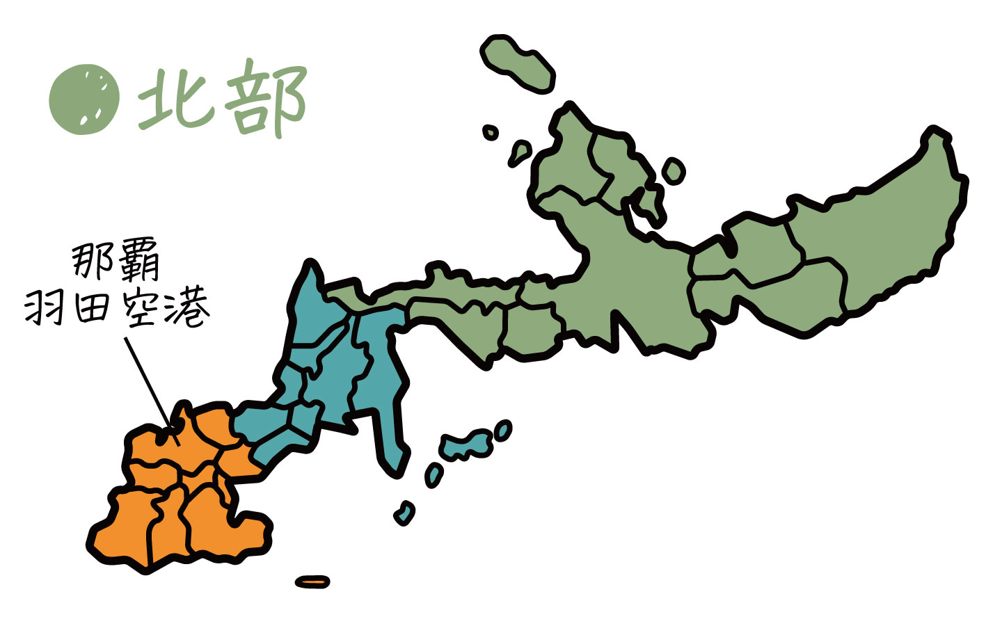 沖縄 北部の地図
